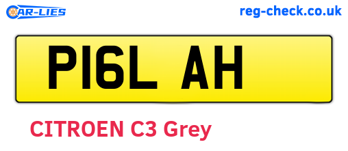 P16LAH are the vehicle registration plates.