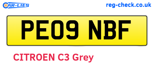 PE09NBF are the vehicle registration plates.