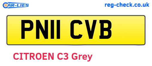 PN11CVB are the vehicle registration plates.