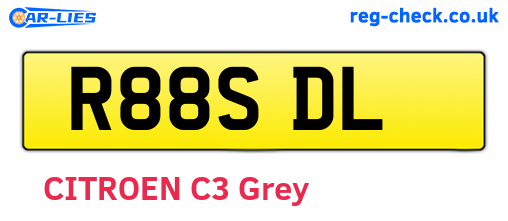 R88SDL are the vehicle registration plates.