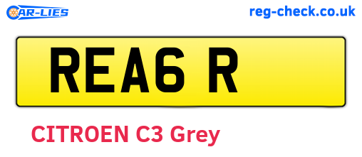 REA6R are the vehicle registration plates.