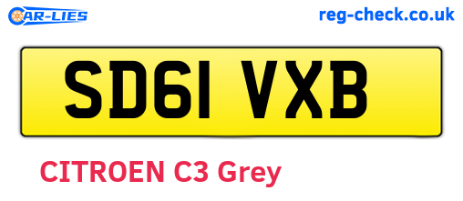 SD61VXB are the vehicle registration plates.