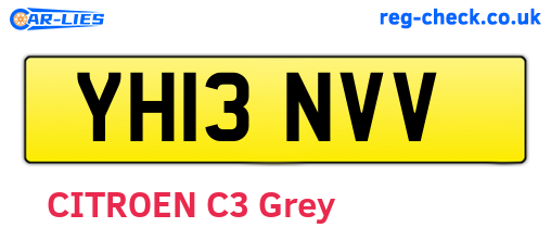 YH13NVV are the vehicle registration plates.