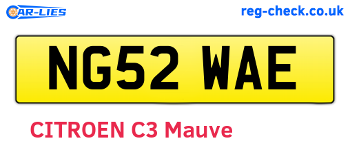 NG52WAE are the vehicle registration plates.