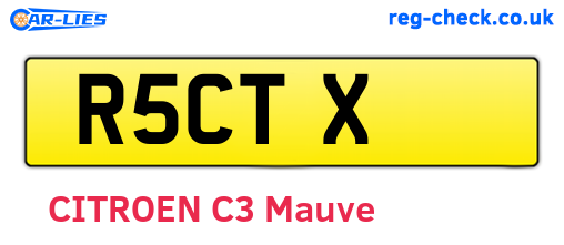 R5CTX are the vehicle registration plates.