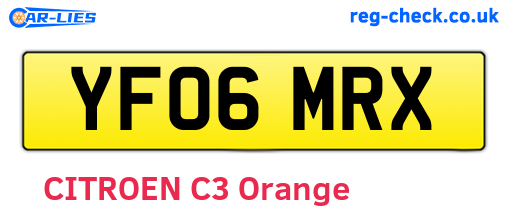 YF06MRX are the vehicle registration plates.