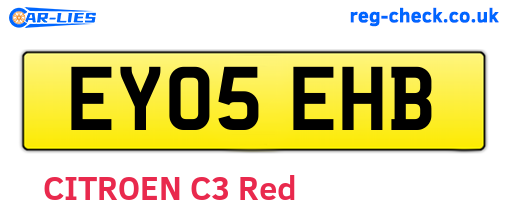 EY05EHB are the vehicle registration plates.