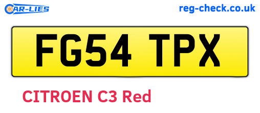 FG54TPX are the vehicle registration plates.