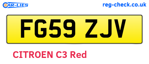 FG59ZJV are the vehicle registration plates.