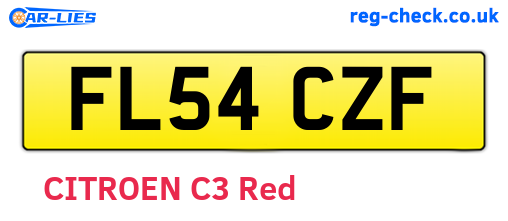FL54CZF are the vehicle registration plates.