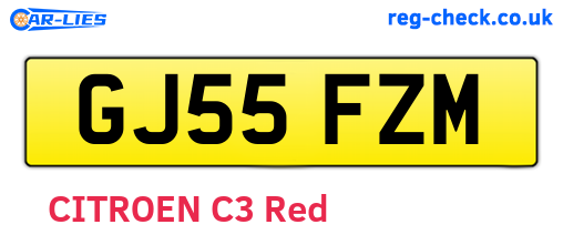 GJ55FZM are the vehicle registration plates.