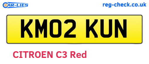 KM02KUN are the vehicle registration plates.