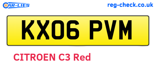 KX06PVM are the vehicle registration plates.