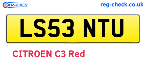LS53NTU are the vehicle registration plates.
