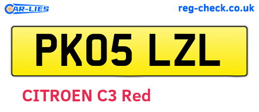 PK05LZL are the vehicle registration plates.