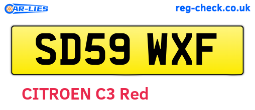 SD59WXF are the vehicle registration plates.