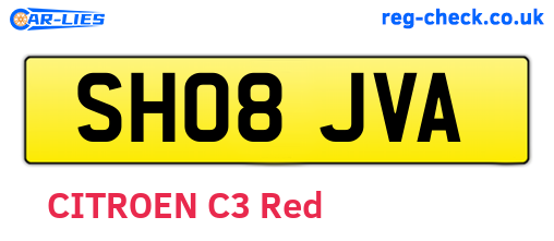 SH08JVA are the vehicle registration plates.