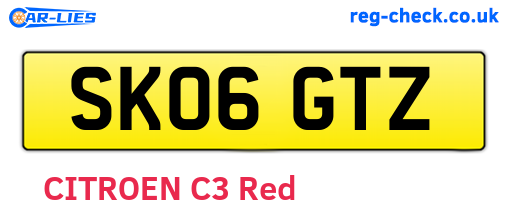 SK06GTZ are the vehicle registration plates.