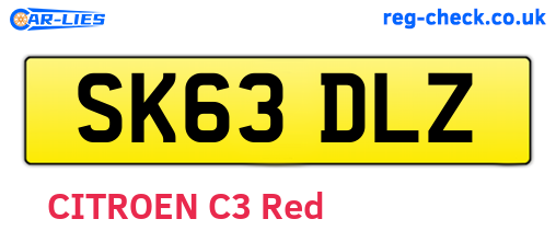 SK63DLZ are the vehicle registration plates.
