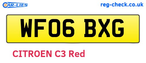 WF06BXG are the vehicle registration plates.