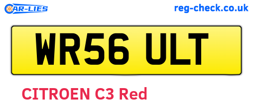 WR56ULT are the vehicle registration plates.