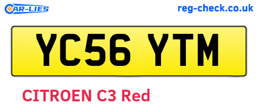 YC56YTM are the vehicle registration plates.