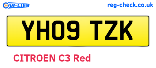 YH09TZK are the vehicle registration plates.