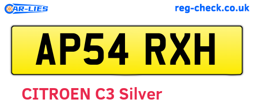 AP54RXH are the vehicle registration plates.