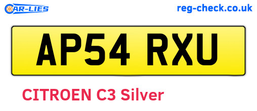 AP54RXU are the vehicle registration plates.