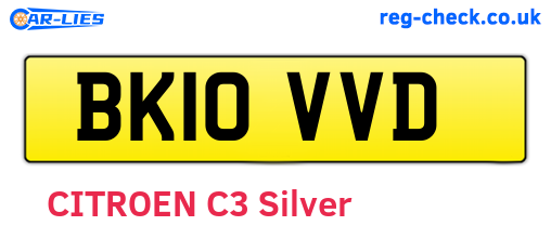 BK10VVD are the vehicle registration plates.