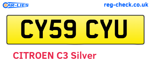 CY59CYU are the vehicle registration plates.