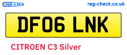 DF06LNK are the vehicle registration plates.