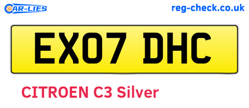 EX07DHC are the vehicle registration plates.