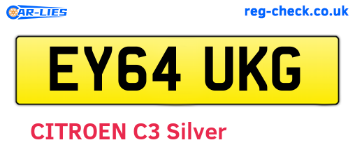 EY64UKG are the vehicle registration plates.