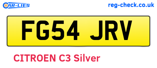 FG54JRV are the vehicle registration plates.