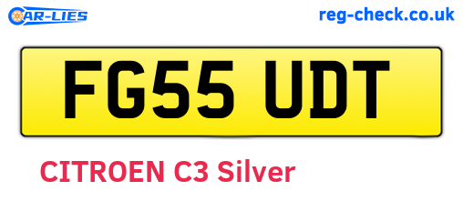 FG55UDT are the vehicle registration plates.