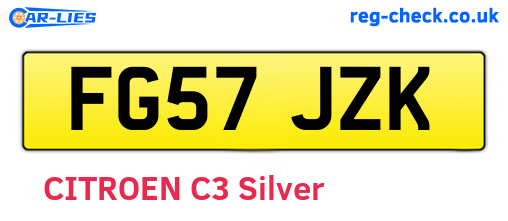 FG57JZK are the vehicle registration plates.