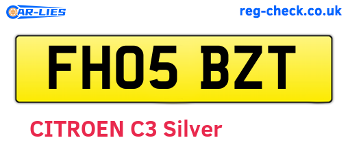 FH05BZT are the vehicle registration plates.