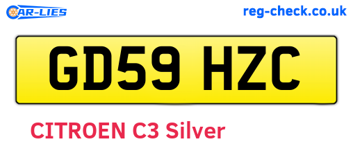 GD59HZC are the vehicle registration plates.