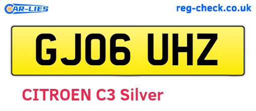 GJ06UHZ are the vehicle registration plates.