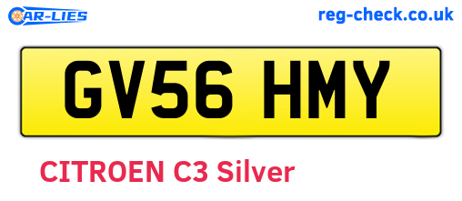GV56HMY are the vehicle registration plates.