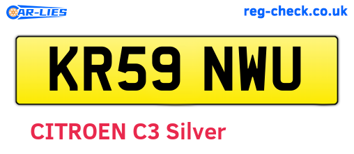 KR59NWU are the vehicle registration plates.