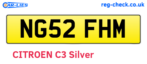 NG52FHM are the vehicle registration plates.