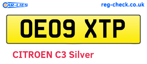 OE09XTP are the vehicle registration plates.