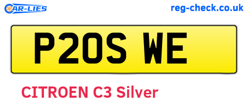 P20SWE are the vehicle registration plates.