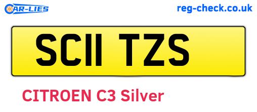 SC11TZS are the vehicle registration plates.