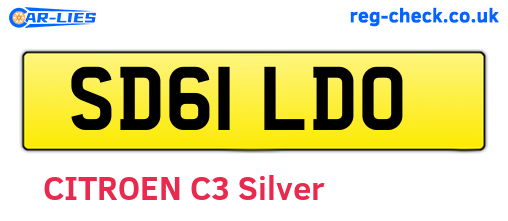 SD61LDO are the vehicle registration plates.