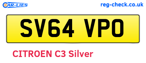 SV64VPO are the vehicle registration plates.