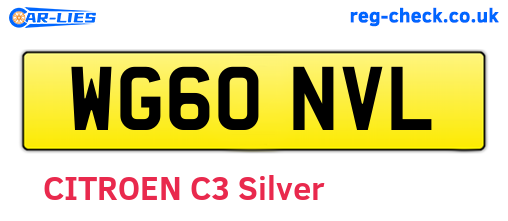 WG60NVL are the vehicle registration plates.