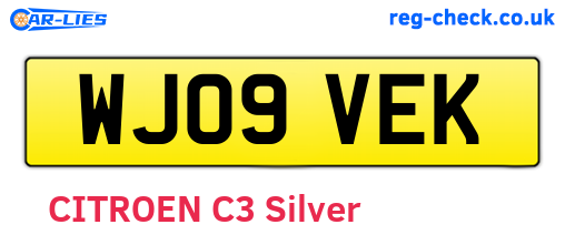 WJ09VEK are the vehicle registration plates.